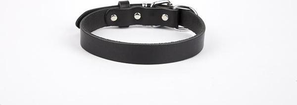 Doggie Deri El Yapımı Köpek Boyun Tasması 1,5x20-26 cm Siyah - Image 1