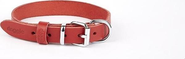 Doggie Deri El Yapımı Köpek Boyun Tasması 2x30-35 cm Kırmızı - Image 1