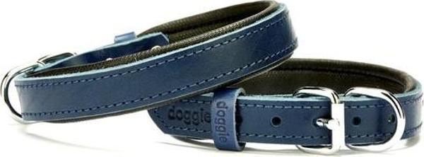 Doggie El Yapımı Konforlu Deri Köpek Tasması 2x30-35 cm Mavi - Image 1