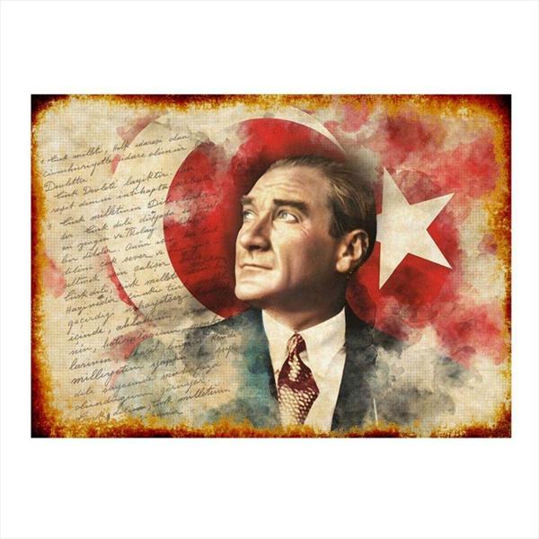 Bedeko Mustafa Kemal Atatürk Art Mdf Poster 50Cm X 70Cm - Image 1
