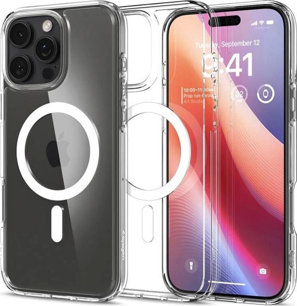 iPhone 16 Pro Max Kılıf Crystal MagSafe Özellikli Şeffaf - Image 1