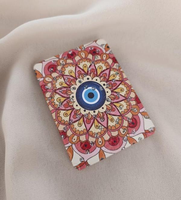 Ayna Makyaj Aynası Nazar Kötü Göz Kovucu Model Cep El Aynası Çanta Seyahat Taşınabilir                       - Image 1