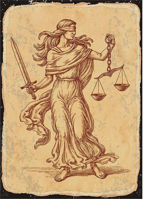 Bedeko Adalet Tanrısı Themis Art Mdf Tablo - Image 1
