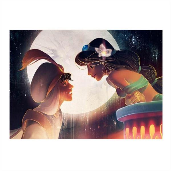 Bedeko Ahşap Tablo Aladdin Ve Yasemin Sihirli Lamba - Image 1