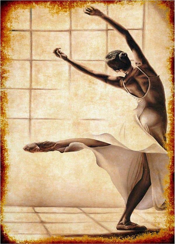 Bedeko Dans Eden Kadın Model Ahşap Tablo - Image 1