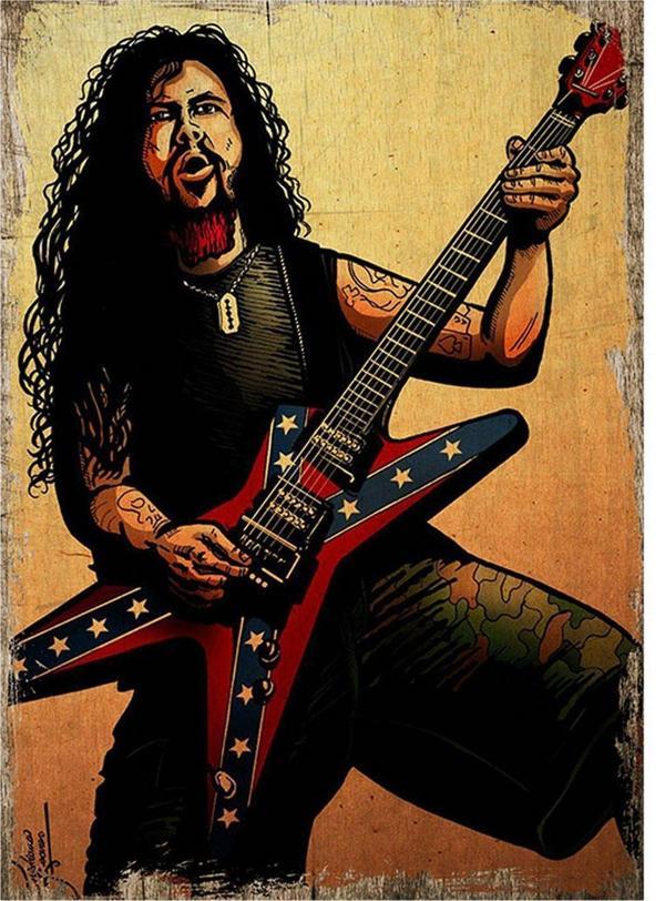 Bedeko Dimebag Darrell Model Ahşap Tablo - Image 1