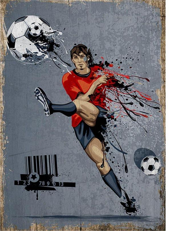 Bedeko Futbol Temalı Art Mdf Poster - Image 1