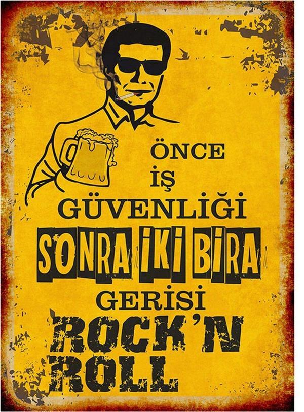 Bedeko Önce İş Güvenliği Sonra İki Bira Mdf Tablo - Image 1