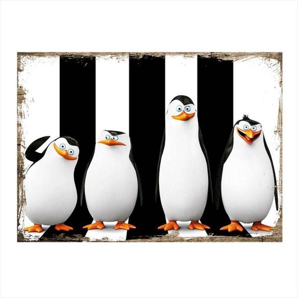 Bedeko Ahşap Tablo Penguenler - Image 1