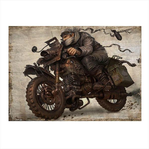 Bedeko Motorcu Adam Art Mdf Tablo 25Cm X 35Cm - Image 1