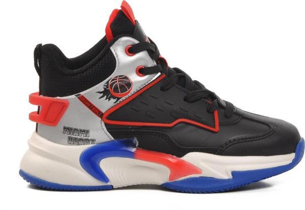 Ayakmod London-25K-F Siyah-Kırmızı Çocuk Basketbol Ayakkabısı - Image 1