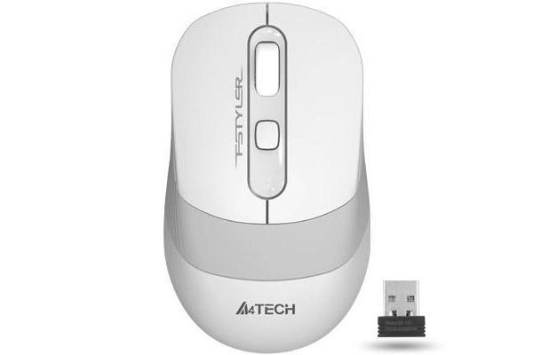 A4 Tech Fg10 (white) Fstyler 2,4ghz Kablosuz Optik Mouse, 10-15metre, 4 Buton, Nano Alıcı - Image 1