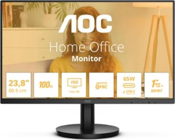 23.8 Aoc 24b3ca2 Ips 1ms 100mhz 1xhdmı 1xusb 3.2 Type-c Fhd 1920x1080 Hoparlör Vesa Siyah - Image 1