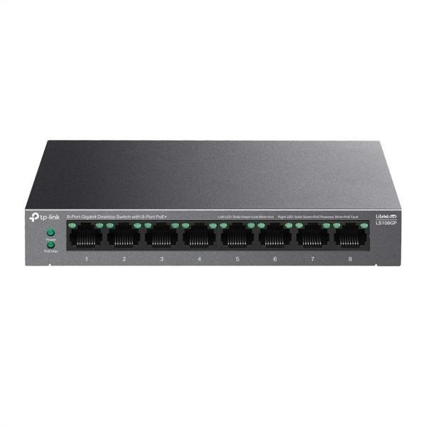 Tp-lınk Ls108gp, Green Tech, 8 Port Gigabit, 8 Port Poe, 62w, Yönetilemez, Metal Kasalı Switch - Image 1