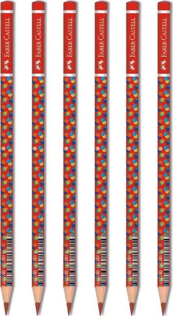 Faber Castell Kırmızı Başlık Kalemi Bubble 6 Adet - Image 1