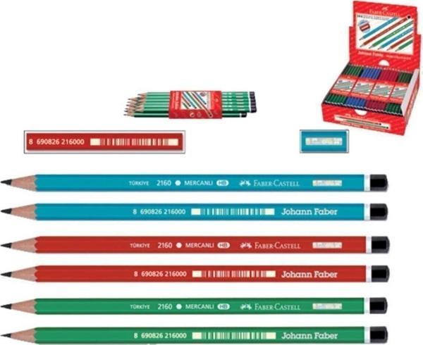 Faber-castell Mercanlı Kurşun Kalem 12 Li 1052160000000 (1 Paket 12 Adet) - Image 1