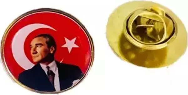 Atatürk Sivil Bayraklı Yaka Rozet (10'Adet)  - Image 1