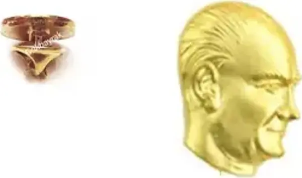 Atatürk Yaka Rozeti 5 mm (Sarı 10'Adet) - Image 1
