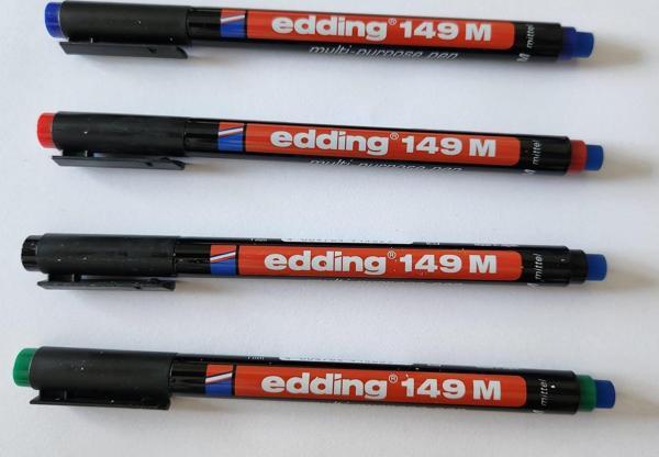 Edding Asetat Kalemi̇ Silgili (E-149M) 4 Renk Set - Image 1