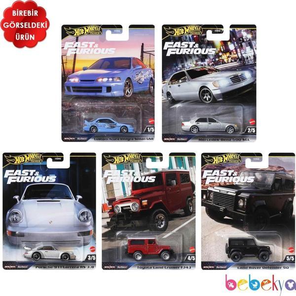 Hot Wheels Fast-Furious Premium Arabalar HNW46 PREMİUM ÖZEL SERİ JDJ13 HRT94 HRT97 HRT96 HYP74 - Image 1