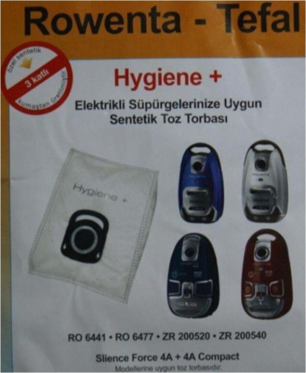 Rowenta - Hygiene A Uyumlu Elektrikli Süpürge Toz Torbası Bez 5 Adet - Image 1