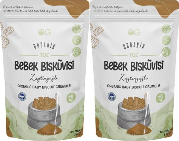 2'li Organik Toz Bebek Bisküvi Seti +6 Ay - Image 1