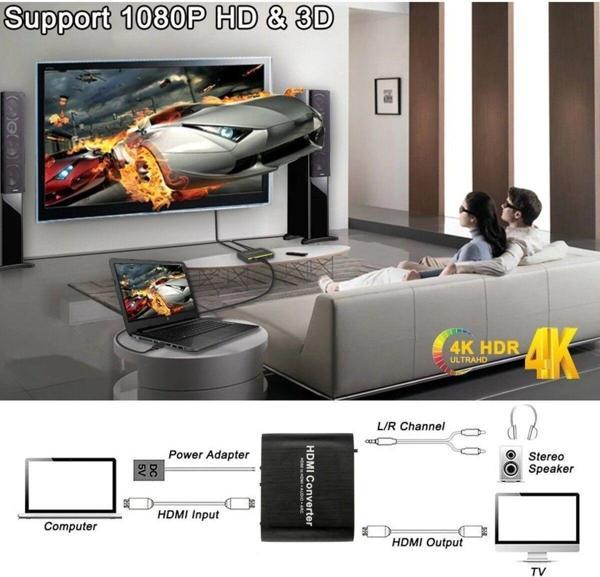 Hdmi To Hdmi Optik Stereo ARC 2.1 5.1 Kanal 4k Ayırıcı Çevirici Dönüştürücü Adaptör - Image 1