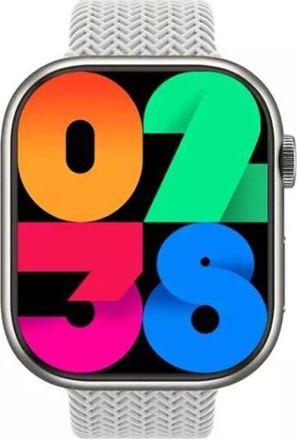 Schitec 2024 Watch 9 Pro Amoled Ekran Android İos Uyumlu Akıllı Saat Gri - Image 1