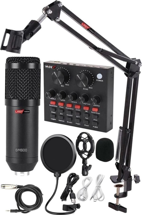 Havuz Elektronik Bm800L Live Set Efektli Ses Kartı Mikrofon Stand Kayıt Canlı Yayın Seti (Pc Ve Telefon) - Image 1