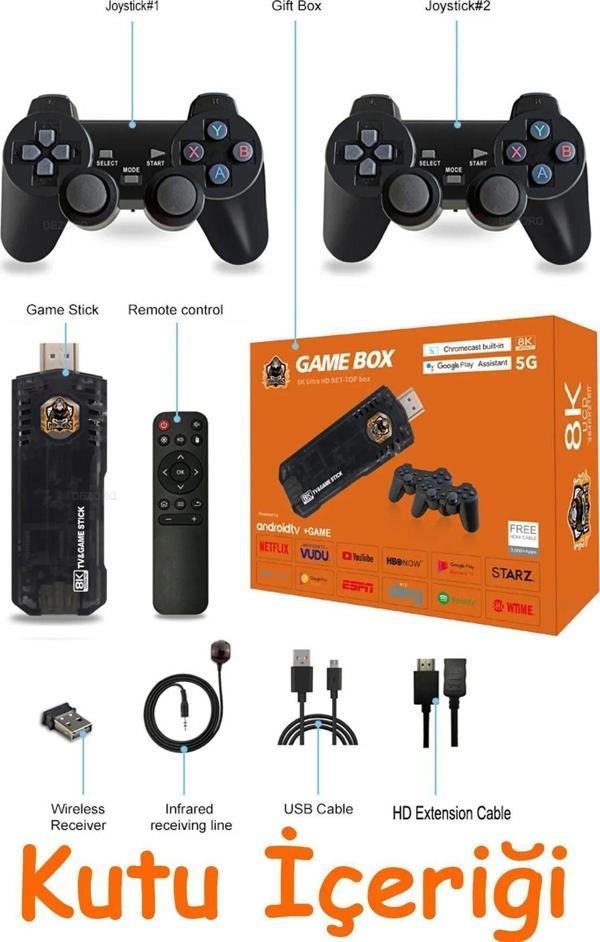 Possible 5G 8K Ultrahd 64Gb Tv Box+Game Box Android Tv+Oyun Konsolu 2İn1 - Image 1