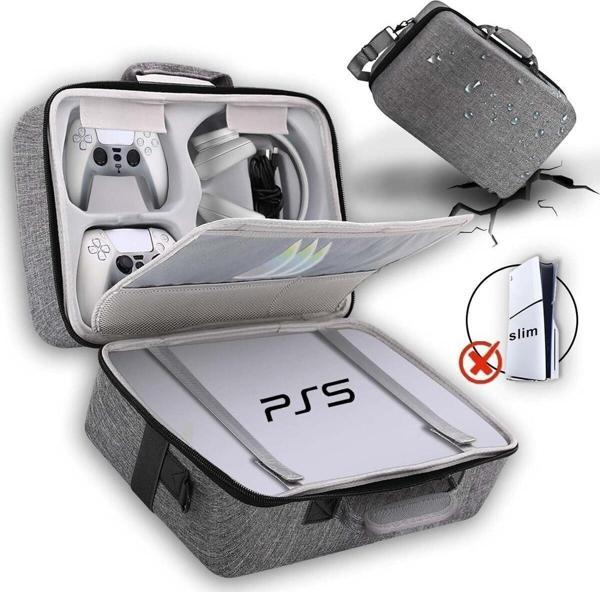 Primico Sony Ps5 Cd Ve Dijital Model Konsol , El Ve Omuz Ergonomik Seyahat Çantası Gri - Image 1