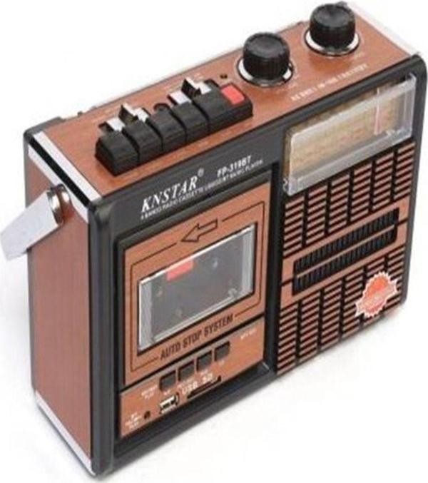 Knstar Fp-319Bt Bluetooth Usb+Sd+Fm Radyo Kaset Çalar Müzik Çalar - Image 1