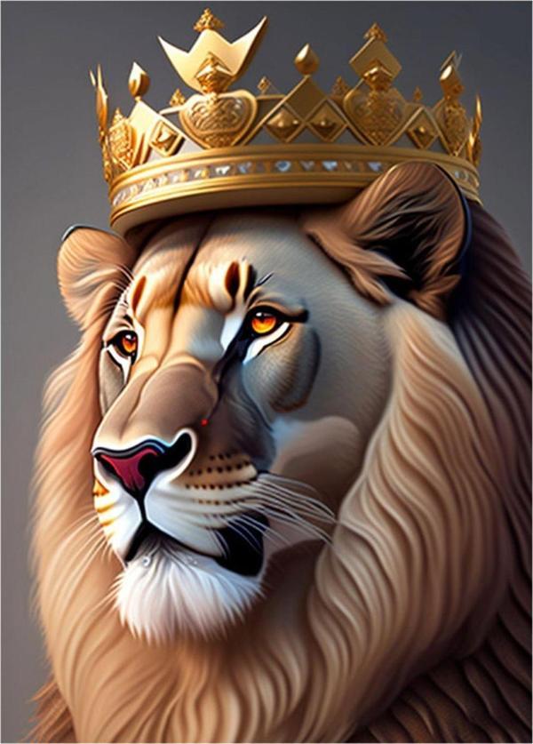 Bedeko Kral Aslan Tasarımlı Tablo - Image 1