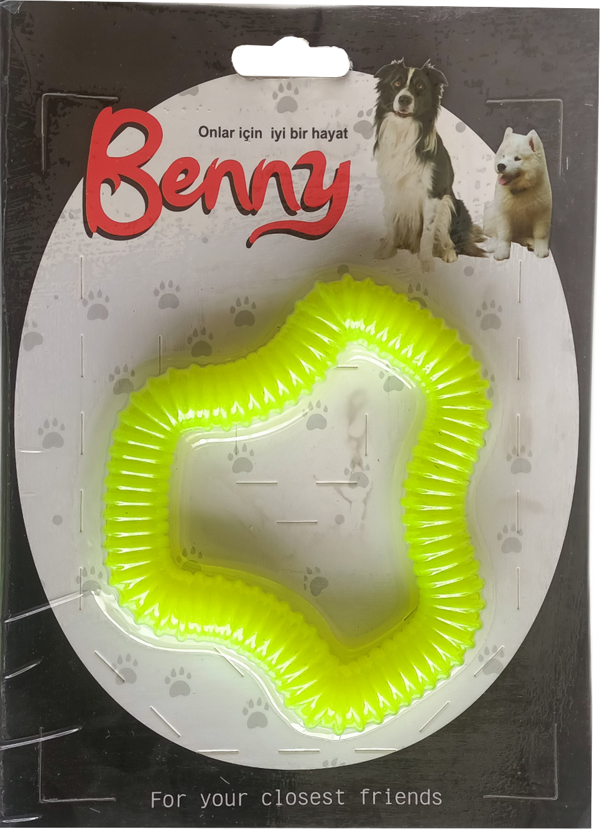 Benny Köpek Oyuncağı Sert 11 x 10 cm Neon Yeşil - Image 1