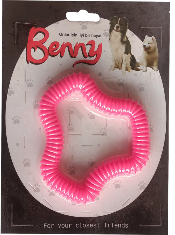 Benny Köpek Oyuncağı Sert 11 x 10 cm Pembe - Image 1