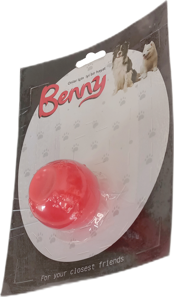 Benny Köpek Oyuncağı Sert Top 5 cm Kırmızı - Image 1