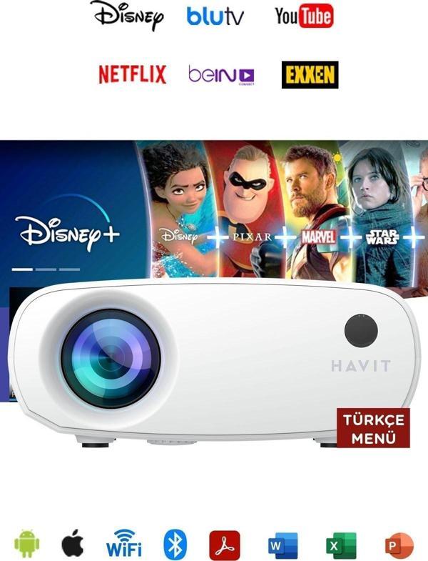 Havit Pj207 Pro Prime Opal Smart Projeksiyon Cihazı (youtube, Netflix, Exxen, Disney+) - Image 1