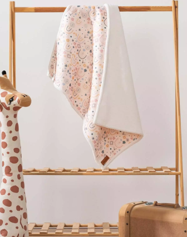 Rivaİstanbul Fluffy Bebek Battaniyesi 70x100 Cm Gökkuşağı Desen - Image 1