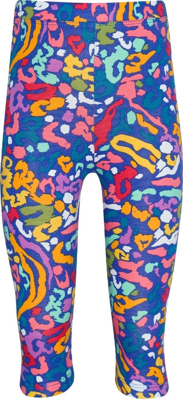 Abstract Leopard Kız Çocuk Desenli Diz Altı Tayt Kapri - Image 1