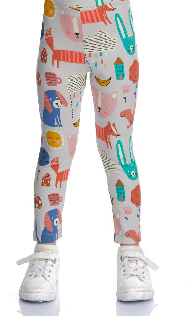 Roaring Animals Kız Çocuk Desenli Yazlık Tayt - Image 1