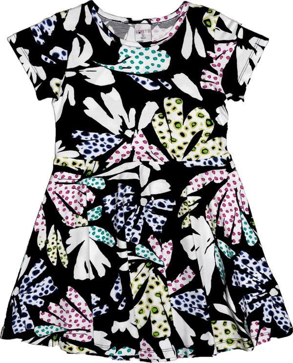 Cutouts Leaf Kız Çocuk Desenli Kısa Kollu Elbise - Image 1