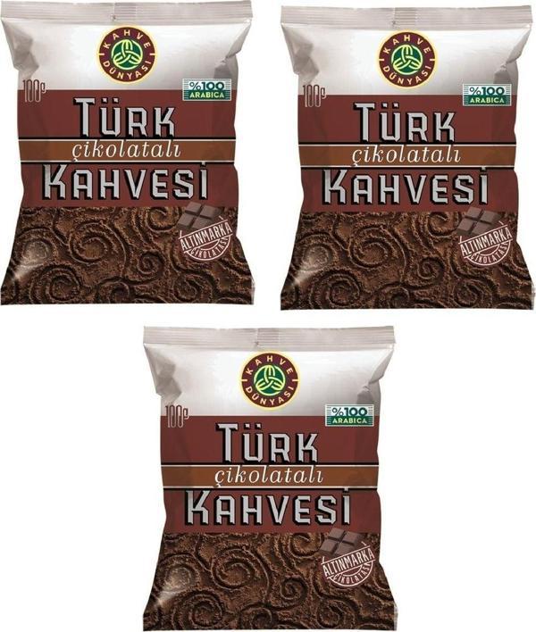 Kahve Dünyası Çikolatalı Türk Kahvesi 3 Adet 100Gr - Image 1