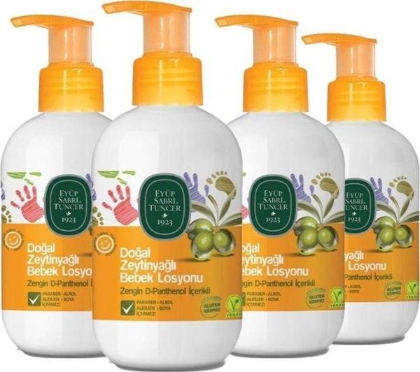 Eyüp Sabri Tuncer Doğal Zeytinyağlı Bebek Losyonu 280 Ml X 4 - Image 1