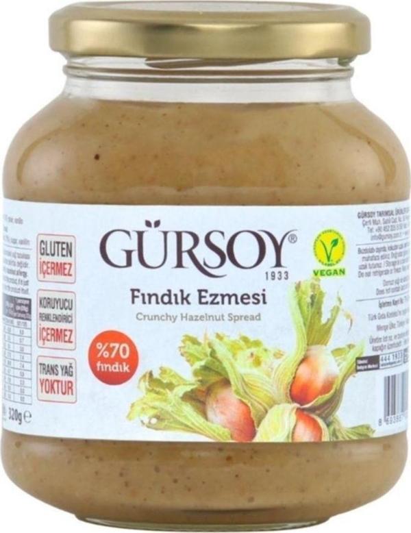 Gürsoy Fındık Ezmesi Cam 320 Gr - Image 1