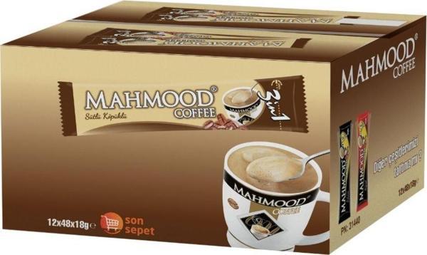 Mahmood 3Ü1 Arada Sütlü Köpüklü Hazır Kahve 48 Adet X 18 Gr (1 Koli- 12'Li) - Image 1