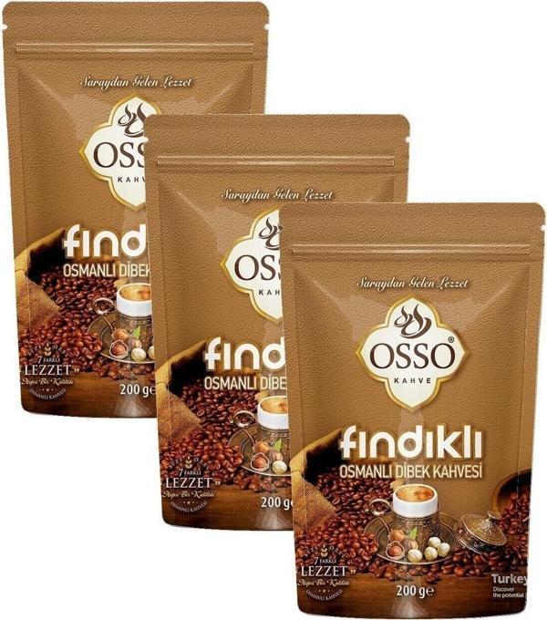 Osso Fındıklı Osmanlı Dibek Kahvesi 3X200Gr - Image 1