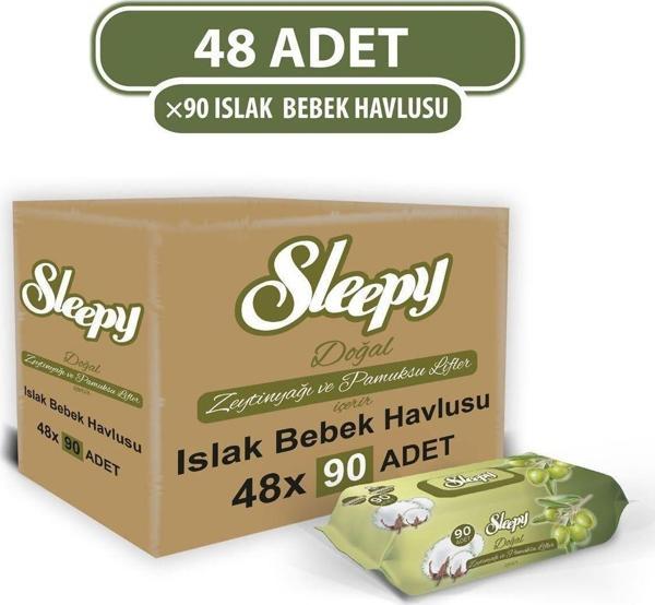 Sleepy Zeytinyağlı Islak Havlu 48X90 (4320 Yaprak) - Image 1