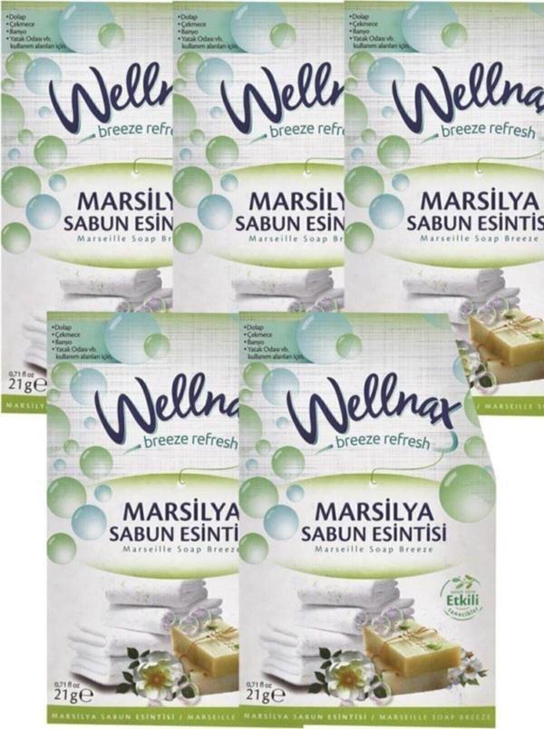 Wellnax Breeze Refresh Dolap Ve Çekmece Kokusu Marsilya Sabun Esinti Kesesi X5 - Image 1