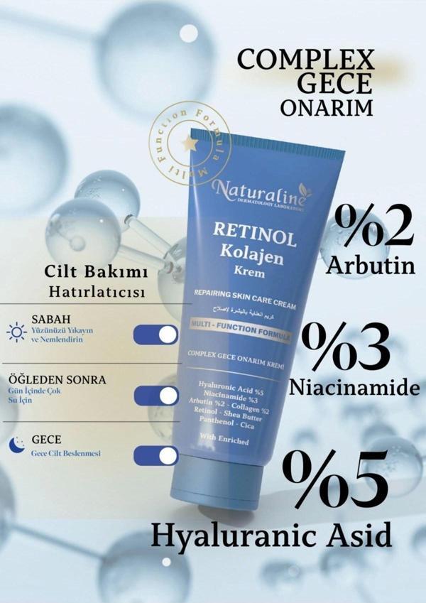 Naturaline Onarıcı Krem - Retinol Shea Butter Hyaluronic Acıd %5 Collagen % 2 Arbutin % 2 100ml - Image 1