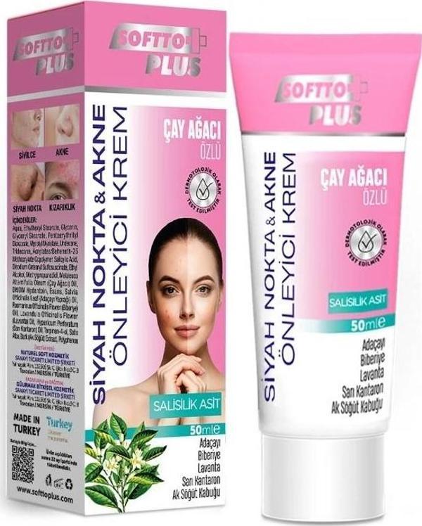 Softto Plus Siyah Nokta ve Akne Önleyici Krem 50 ML - Image 1